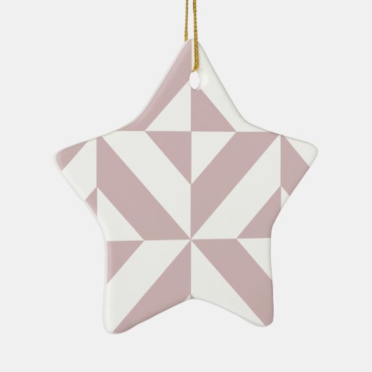 Mauve Geometric Deko Cube Pattern Keramikornament (Rechts)