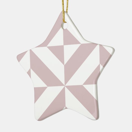 Mauve Geometric Deko Cube Pattern Keramikornament (Links)