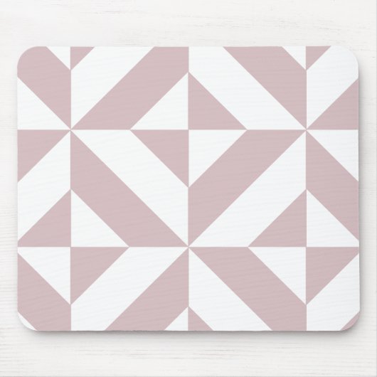 Mauve Geometric Deko Cube Pattern Mousepad (Vorne)