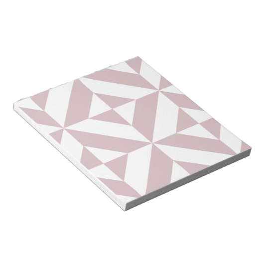Mauve Geometric Deko Cube Pattern Notizblock (angewinkelt)
