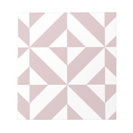 Mauve Geometric Deko Cube Pattern Notizblock (Vorderseite)