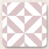 Mauve Geometric Deko Cube Pattern Untersetzer (Vorderseite)