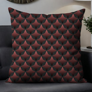 Mauve Geometric Modern Abstraktes Muster in Grau Kissen