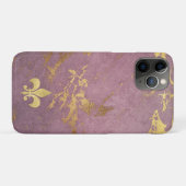 Mauve Gilded Marmor mit Lilie Case-Mate iPhone Hülle (Rückseite (Horizontal))
