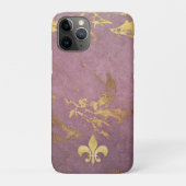 Mauve Gilded Marmor mit Lilie Case-Mate iPhone Hülle (Rückseite)