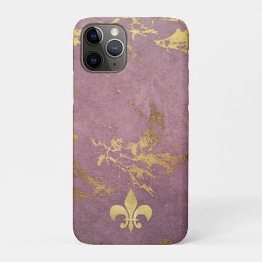 Mauve Gilded Marmor mit Lilie Case-Mate iPhone Hülle (Rückseite)