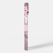 Mauve Glitzer Blumenschmuck Case-Mate iPhone Hülle (Rückseite / Rechts)