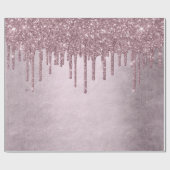 Mauve-Glitzer | Dusty Pink Melt Shimmer Geschenkpapier (Flach)