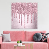 Mauve-Glitzer | Dusty Pink Melt Shimmer Leinwanddruck (Insitu (Wohnzimmer))