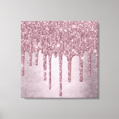 Mauve-Glitzer | Dusty Pink Melt Shimmer Leinwanddruck (Vorderseite)