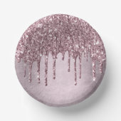 Mauve-Glitzer | Dusty Pink Melt Shimmer Pappteller (Vorderseite)