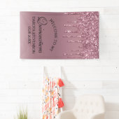 Mauve-Glitzer | Dusty Pink Quinceanera Banner (Insitu)