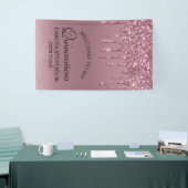 Mauve-Glitzer | Dusty Pink Quinceanera Banner (Messeveranstaltung)