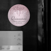 Mauve-Glitzer | Dusty Pink Quinceanera Magnet