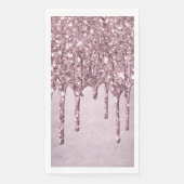 Mauve-Glitzer | Dusty Pink Quinceanera Serviette (Vorderseite)