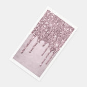 Mauve-Glitzer | Dusty Pink Quinceanera Serviette (Ecke)