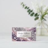 Mauve Glitzer Marmorkarte Visitenkarte (Stehend Vorderseite)