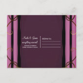 Mauve Gold Elegante Company Save the Date Ankündigungspostkarte (Rückseite)