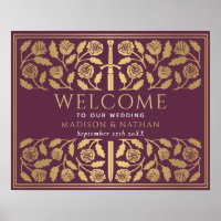 Mauve-Gold-Schwert Königliche Hochzeits-Willkommen