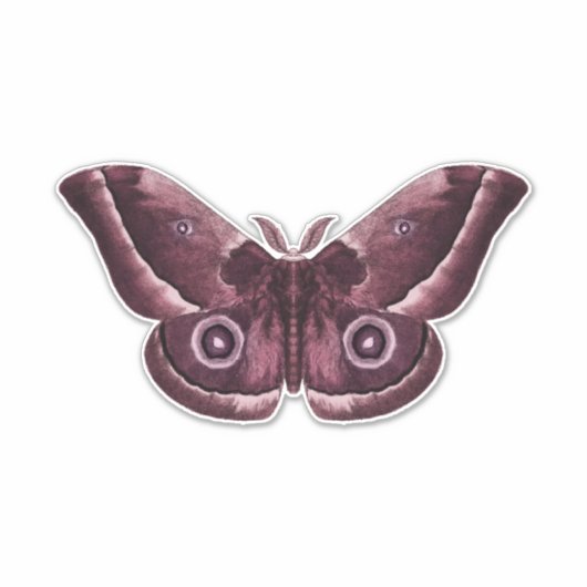 Mauve Gothic Moth Aufkleber (Vorderseite)