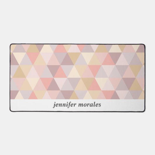 Mauve Grau Pink Cream MONOGRAM Schreibtischunterlage (Vorderseite)