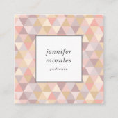 Mauve Grau Pink Cream Yellow Quadratische Visitenkarte (Vorderseite)