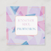 Mauve Graue Pink Creme QR CODE Quadratische Visitenkarte (Vorderseite)