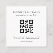 Mauve Graue Pink Creme QR CODE Quadratische Visitenkarte (Rückseite)