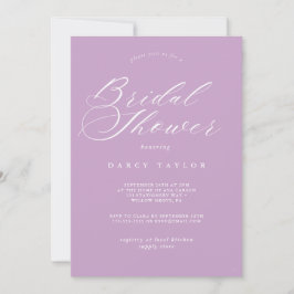 Mauve Gray Bridal Dusche Einladung