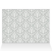 Mauve & Gray Damask Elegante Dankeschön Karten (Innenansicht Horizontal (Oben))