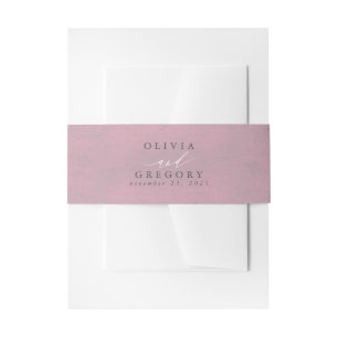 Mauve Gray Mute Lila Hochzeit Einladungsbanderole