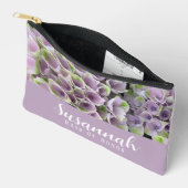 Mauve & Green Hydrangea Blumenzubehör Pouch Zubehörtasche (Offen)