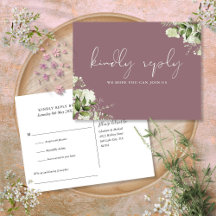 Mauve Greenery Song Request UAWG Postcard