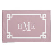 Mauve Griechisch Key Monogram Standard Pillow Case Kissenbezug (Vorderseite-Rechts)