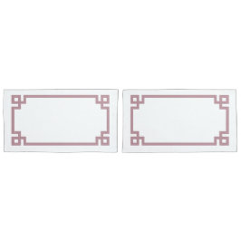 Mauve griechisch-Schlüsselgrenzengröße Kissenbezug