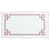 Mauve griechisch-Schlüsselgrenzengröße Kissenbezug (Vorderseite-Links)