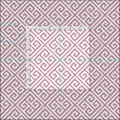 Mauve Griechisches Schlüsselmuster Stoff (Kachel)