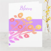 Mauve Happy Birthday Girlfriend Paper Card Karte (Gelbe Blume)