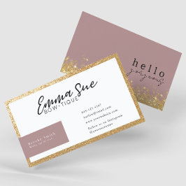 Mauve Hello Gorgeous Elegant Luxury Add Your Logo Visitenkarte