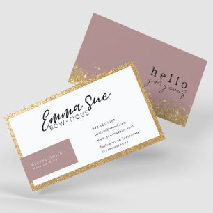 Mauve Hello Gorgeous Elegant Luxury Add Your Logo Visitenkarte