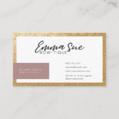 Mauve Hello Gorgeous Elegant Luxury Add Your Logo Visitenkarte (Rückseite)