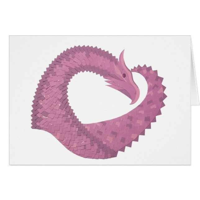 Mauve Herzdrache auf Weiß (Vorderseite (Horizontal))