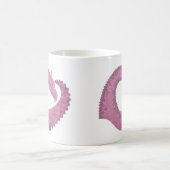 Mauve Herzdrache auf Weiß Kaffeetasse (Mittel)