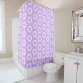 Mauve hexagon Wabenstarflake-Muster Duschvorhang (Beispiel)