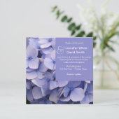 Mauve Hydrangea Einladung zur Hochzeit (Stehend Vorderseite)
