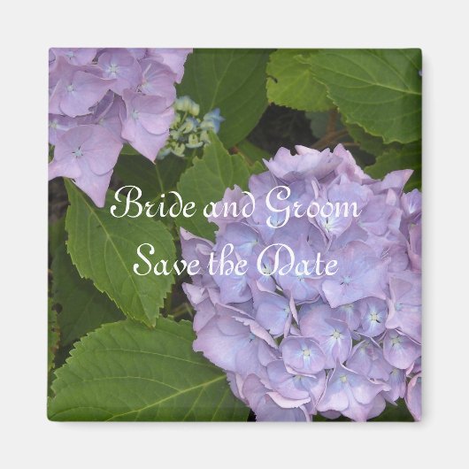 Mauve Hydrangea Save-the-Date-Karte Magnet (Vorne)