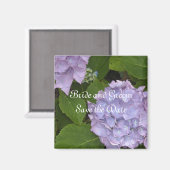 Mauve Hydrangea Save the Date Magnet (Vorderseite/Rückseite)