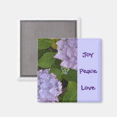 Mauve Hydrangeas Magnet (Vorderseite/Rückseite)