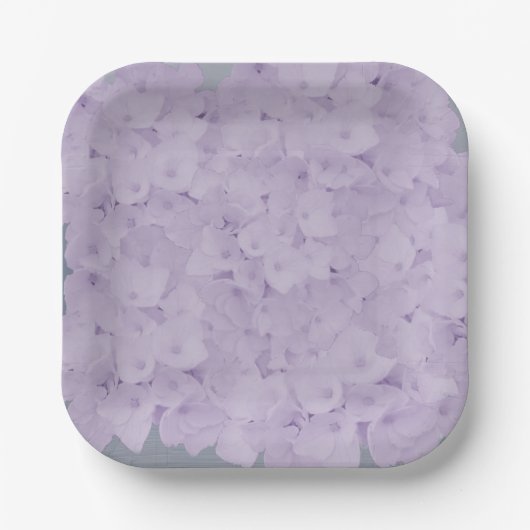 Mauve Hydrangeas Paper Teller (Vorderseite)