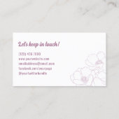 Mauve Ice Grau Weiße Anemone Kunstvoll wandern Visitenkarte (Rückseite)